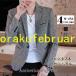  Golf жакет tailored jacket свет внешний джентльмен мужской в клетку простой костюм бизнес casual пальто ходить на работу внешний большой размер 