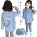  Denim рубашка Kids длинный рукав длина .. ребенок одежда девочка мужчина tops рубашка туника задний .= длинный длина свободно раунд tail 