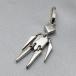  подвеска с цепью серебряный 925 Италия производства двигаться кукла женский мужской SILVER925