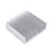 Awxlmv aluminium теплоотвод 80 x 80 x 27 mm квадратный теплоотвод радиатор схема основа доска охлаждающий вентилятор ласты 26шт.@- серебряный 