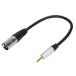 3.5mm-XLR адаптор кабель, позолоченный цинк сплав ракушка 3.5mm монофонический мужской -3PIN