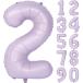  фиолетовый ba Rune 2 лет номер ba Rune лиловый цифра 2 способ судно цифра ba Rune большой день рождения украшение установка способ судно 40 дюймовый (2, лиловый )