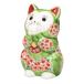 naka maru [ Kutani ]3.8 номер ... кошка * зеленый . Sakura K9-1609