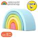  Гримм s арка Rainbow пастель арка Mini GM10761 радуга цвет тоннель развивающая игрушка деревянная игрушка в машине дерево 1 лет подарок GRIMM'S фирма 