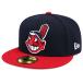 MLB �C���f�B�A���X �L���b�v �y�����A�X�g�b�N�z�N�[�p�[�Y�^�E�� 59FIFTY ���t�[�U�� Chief Wahoo �j���[�G��/New Era �l�C�r�[ ���b�h