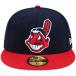 MLB �C���f�B�A���X �L���b�v �y�����A�X�g�b�N�z�N�[�p�[�Y�^�E�� 59FIFTY ���t�[�U�� Chief Wahoo �j���[�G��/New Era �l�C�r�[ ���b�h �֘A�摜1