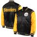 NFLs чай la-z жакет атлас жакет Enforcer Varsity Jacket жакет STARTER черный Gold 2212fsg