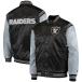 NFL Raider s жакет атлас жакет Enforcer Varsity Jacket жакет STARTER черный серебряный 2212fsg