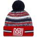 NFLja Ian tsu вязаная шапка 2021 боковой линия Historic Pom Cuffed Knit Hat вязаная шапка New Era /New Era Royal красный 