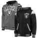 NFL Raider s жакет Fast Pace двусторонний полный Zip Jacket G-III черный / уголь 2212fsg