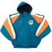 NFL Dolphin z жакет Vintage 90 годы капот Bomber стартер внешний Reebok /Reebok aqua 