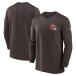 NFL Brown z жакет 2023 боковой линия Performance Long Sleeve Quarter-Zip Top Nike /Nike Brown 
