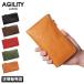  maximum 32% 6/2 limitation Agility purse long wallet men's lady's brand original leather made in Japan thin type light purse L character fastener Tochigi leather slim AGILITY 0343-js
