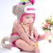  костюм детская шляпа обезьяна .. Monkey девочка розовый костюмированная игра Halloween память фотосъемка .. искусство bcos-026