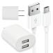 micro USB кабель 3m 2. зарядное устройство в комплекте источник питания адаптер модель B микро USB2.0 TypeB данные пересылка розетка смартфон планшет 2 порт путешествие PSE засвидетельствование 