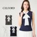 SALE30%OFF cell Ford шифон bow Thai вязаный тянуть over cwnt262076 женский tops безрукавка oke- John CELFORD