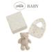  Gelato Pique baby Bear мягкая игрушка &amp; нагрудник 2 позиций комплект подарок BOX pbgg259065 * упаковка завершено товар специальный BOX ввод празднование рождения gelato pique BABY