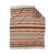 Pendleton Chimayo wool slow size blanket coral / aqua stripe 