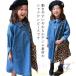  Denim Denim рубашка One-piece Kids рубашка с длинным рукавом платье длинный Корея ребенок одежда zonchi- девочка Junior ученик начальной школы взрослый ... посещение детского сада посещение школы колено длина колени длина medium длина 