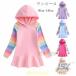  One-piece ребенок девочка Kids посещение школы одежда тренировочный модный радуга цвет полоса рисунок zonchi- обычно надеты надеты посещение детского сада надеты сестры .. день рождения подарок хлопок 100% с капюшоном .