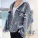  Denim жакет G Jean повреждение обработка твердый бахрома cut off Boy shushemhen casual большой Silhouette внешний для бытового использования удобный модный 