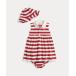 POLO RALPH LAUREN / Polo Ralph Lauren ( baby ) полоса do Terry Polo платье, шляпа &amp;bruma-