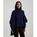 LAUREN RALPH LAUREN / low Len Ralph Lauren кнопка отделка кабель вязаный mok шея пончо 