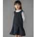 BeBe Petits Pois Vert / Bebe маленький powave-ru[ магазин ограничение ].. стеганый сарафан + длинный рукав ребра tops комплект (95~150cm)