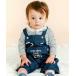 SLAP SLIP BABY /s LAP slip baby [...] Denim проверка передний принт комбинезон baby (70~80cm)