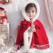  пончо Рождество Kids одежда ребенок .... симпатичный защищающий от холода манто костюм мульт-героя внешний Kids с капюшоном . мягкость осень-зима защищающий от холода теплоизоляция посещение детского сада новый год толстый пальто девочка 