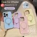 �p�X�e���J���[  iphone17�P�[�X MagSafe ���f�B�[�X iPhone16 iPhone15 iPhone14 iPhone13 Phone12 Pro  �P�[�X �z���_�[ �X�^���h �s���N �C�[ �u���[ �}