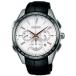 SEIKO セイコー セイコー ブライツ SAGA217 メンズ 腕時計 クロノグラフ チタン フライト エキスパート 黒色ワニ革バンド ソーラー電波時計