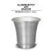 ALUMINUM POT with SAUCER[ L size ]φ20×H19.5cm цветочный горшок 7 номер aluminium поддонник имеется блюдце низ дыра иметь длинный pot длина горшок модный симпатичный 