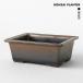 BONSAI PLANTER[SHITAOBI] bronze W18.5cm×H7cm керамика цветочный горшок u грязь горшок внизу obi порез пара прямоугольный бонсай горшок . горшок модный алоэ агава группа сырой . корень 4 угол Seto .