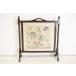 an-8 1920 year England made antique oak botanikaru embroidery fire - screen fireplace furniture 