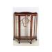 ce-2 1890 period England made antique creel to Lien mahogany car bdo sculpture small size glass cabinet 