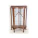 ce-26 1960 period England made Vintage walnut small size glass cabinet display shelf cabinet 