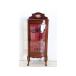 ce-27 1890 period England made antique creel to Lien mahogany stained glass mirror back display cabinet display shelf shou case 