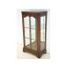 ce-3 1970 period England made Vintage CAMEO company manufactured walnut mirror back small glass cabinet display shelf 