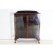 ce-4 1960 period England made Vintage mahogany small glass cabinet small size display shelf 