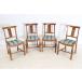 dn-8 1960 period England made Vintage oak double cup leg dining chair 4 legs set chair chair chair 