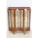  Британия античный мебель 1960 годы walnut материал bow переднее стекло шкаф витрина кейс для коллекции Harris &amp; Rose Британия производства (G-10)