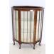  Британия античный 1950 годы Англия производства walnut материал bow переднее стекло шкаф kyu rio кейс дисплей шкаф кошка ножек витрина (G-104)