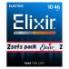 ELIXIR Electric Nickel Plated Steel with NANOWEB Coating 2SET PACK #12052 (Light/10-46)