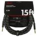 Fender USA [ время ограничено распродажа ] Deluxe Series Instrument Cable Straight/Straight 15' (Black Tweed)