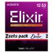 ELIXIR Acoustic Phosphor Bronze with NANOWEB Coating 2SET PACK #16052 (Light/12-53)