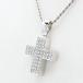 [ бесплатная доставка ] Damiani DAMIANI 750WG бриллиант 0.46ct Cross колье 45cm 16.4g