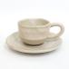 デミタスコーヒーカップソーサー 白柚子ゆったり カフェ 和食器 業務用 9b463-01