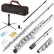 Eastar �C�[�X�^�[ EFL-1 Nickel C Flute Close Hole 16 Keys Flute �t���[�g �j�b�P�� ��p�P�[�X/�X�^���h/�N���[�j���O�L�b�g�t��