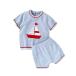 [0 лет ~4 лет baby ... одежда ] хлопок 100% яхта рисунок summer вязаный summer knit ребенок хлопок 100% голубой 90 размер RR-0009-